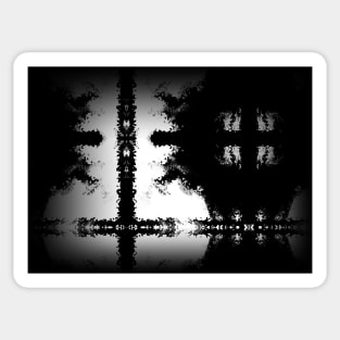 Black And White Cross Composition Sticker